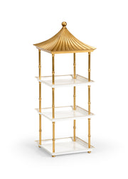 Chelsea House Pagoda Shelf - Gold