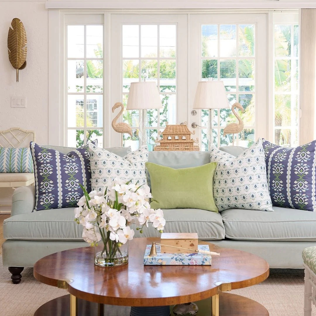 Rosemary Stripe Indigo Decorative Pillow