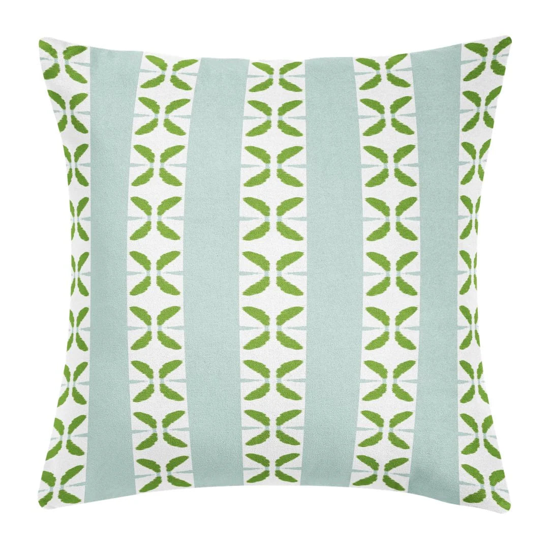 Petal Stripe Light Blue Decorative Pillow