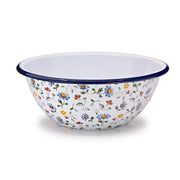 Blue Flowers Enamelware Small Serving Bowl