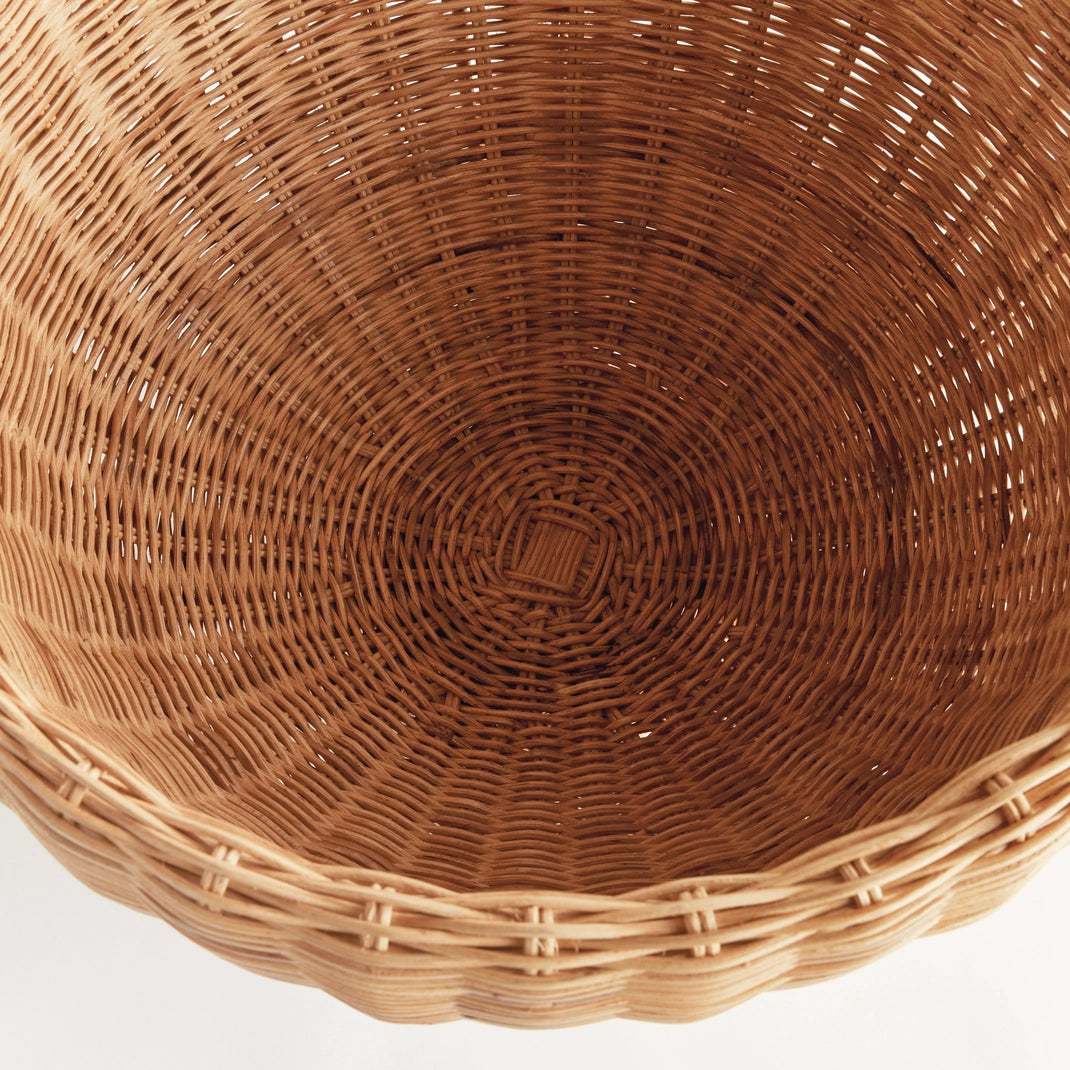 Charleston Rattan Footed Bowl, Large