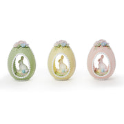 Easter Sugar Egg with Bunny Hand-Painted Decor