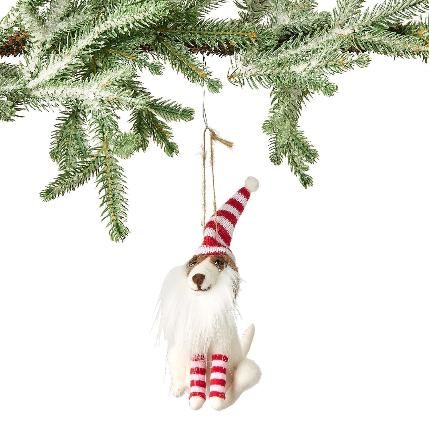 Deck the Paws Hand-Crafted Felt Dog Ornaments, Set of 5 Asst