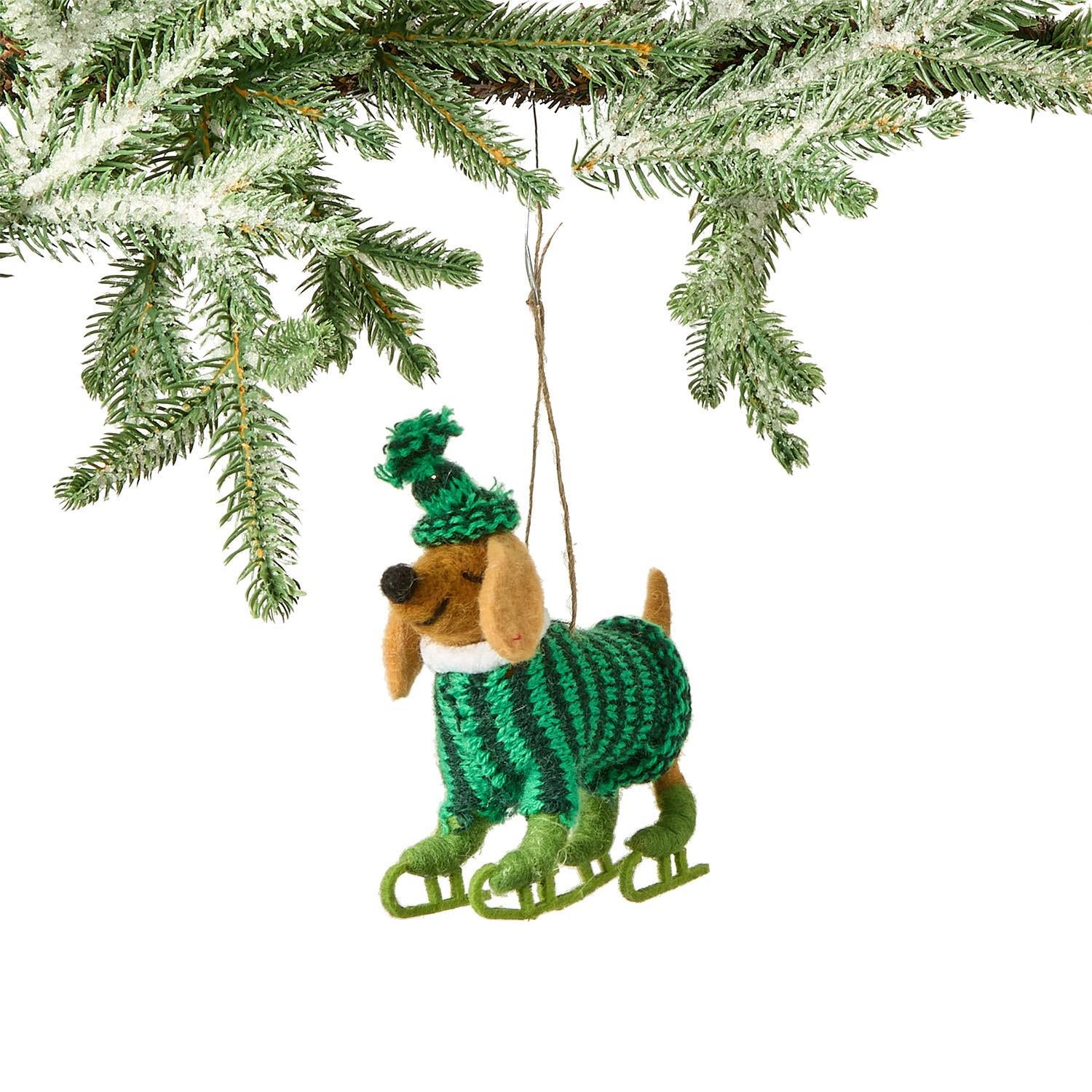 Deck the Paws Hand-Crafted Felt Dog Ornaments, Set of 5 Asst