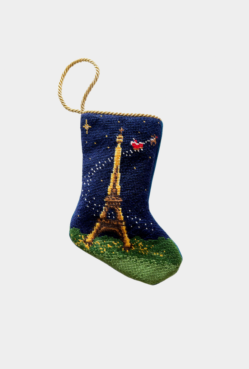 Bonne Nuit Paris Santa Bauble Stocking