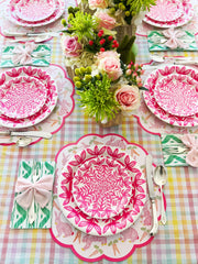 Herend Bunny Scalloped Round Paper Placemats, Set of 24