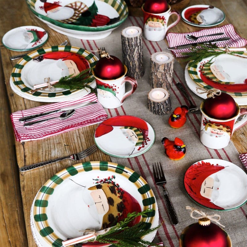 Old St. Nick Dinner Plate, Red Hat