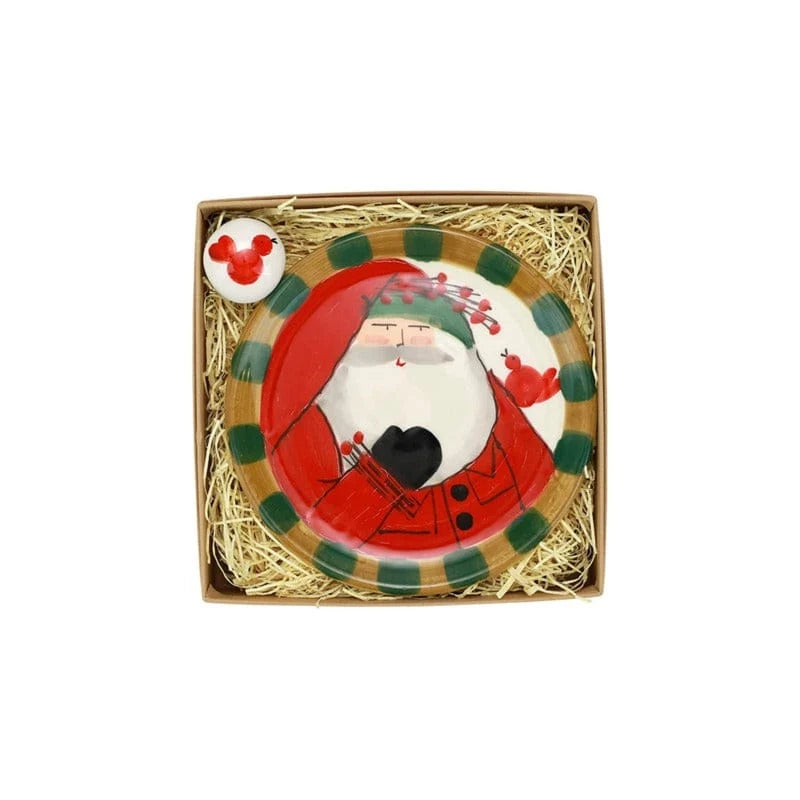 Old St. Nick Canape Plate with Cork Stopper