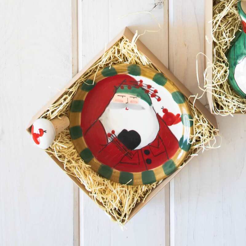Old St. Nick Canape Plate with Cork Stopper
