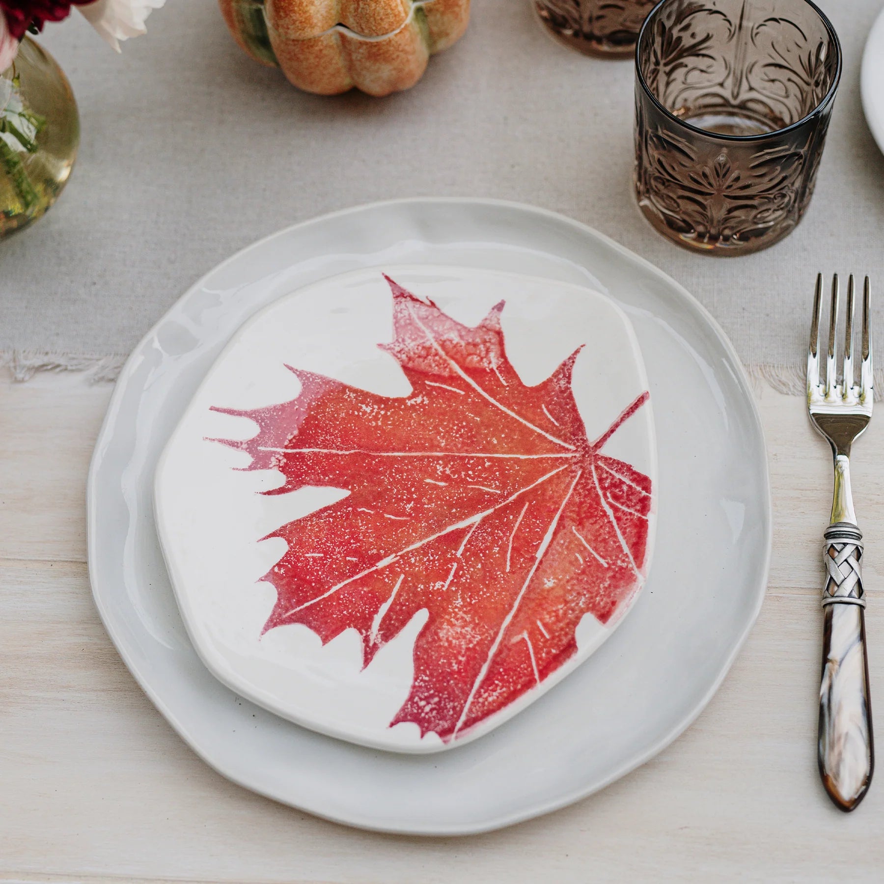 Vietri Maple Leaf Salad Plate