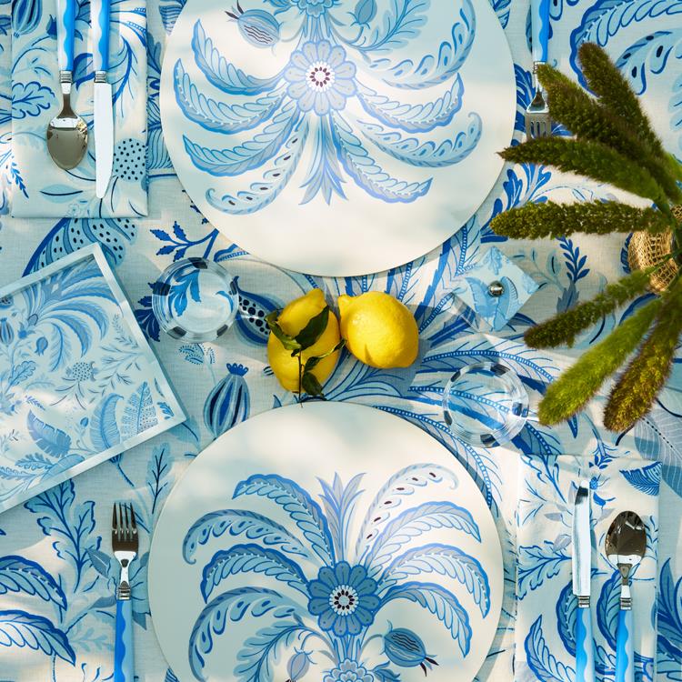 Palm Beach Blue Placemats, Set of 4