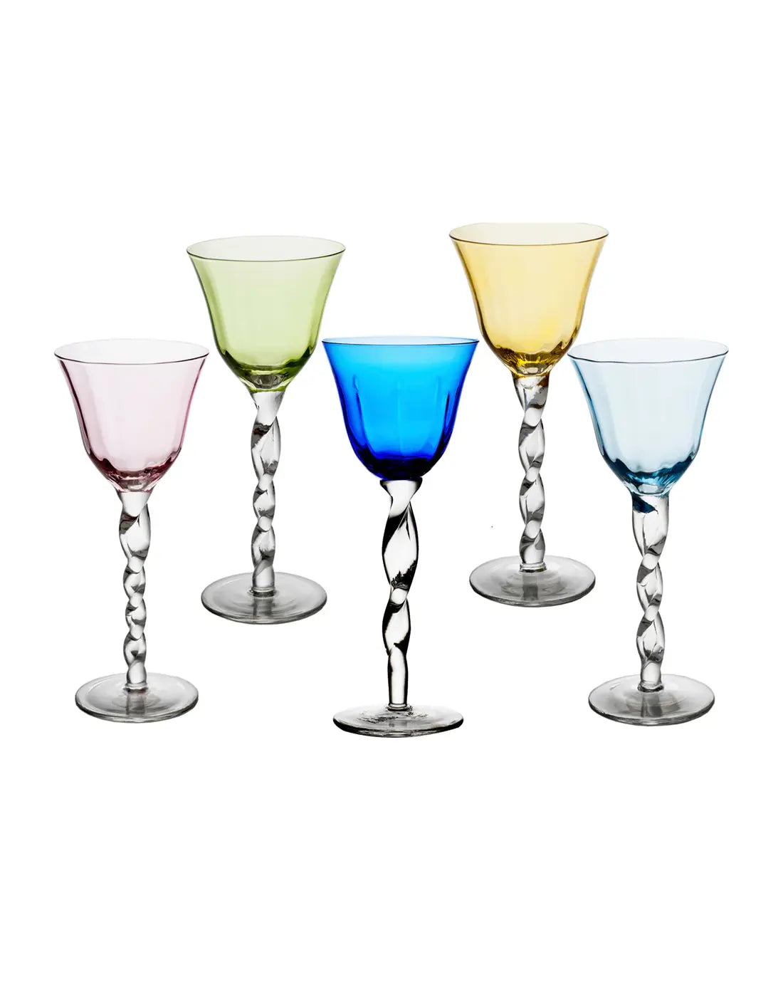 Blue Adriana Wine Glass, Set of 4