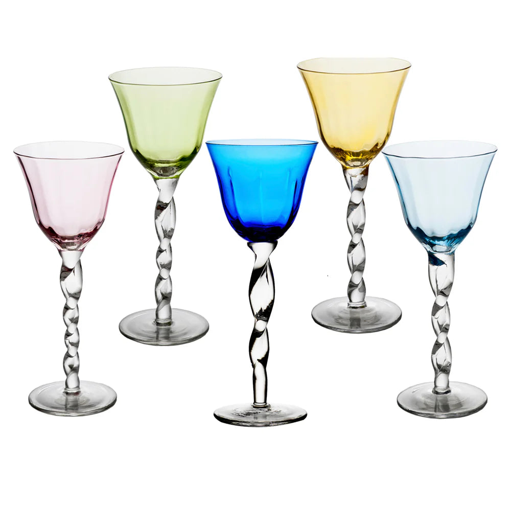 Green Adriana Wine Glass, Set of 4