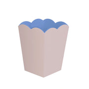 Scalloped Lacquer Bin, Pink & Blue