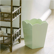 Scallop Wastebasket, Sage Green