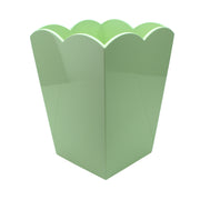 Scallop Wastebasket, Sage Green