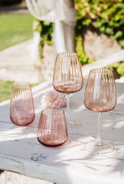 Francesca Blush Drinkware, Set of 4