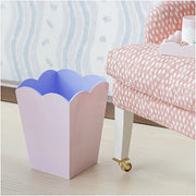 Scalloped Lacquer Bin, Pink & Blue