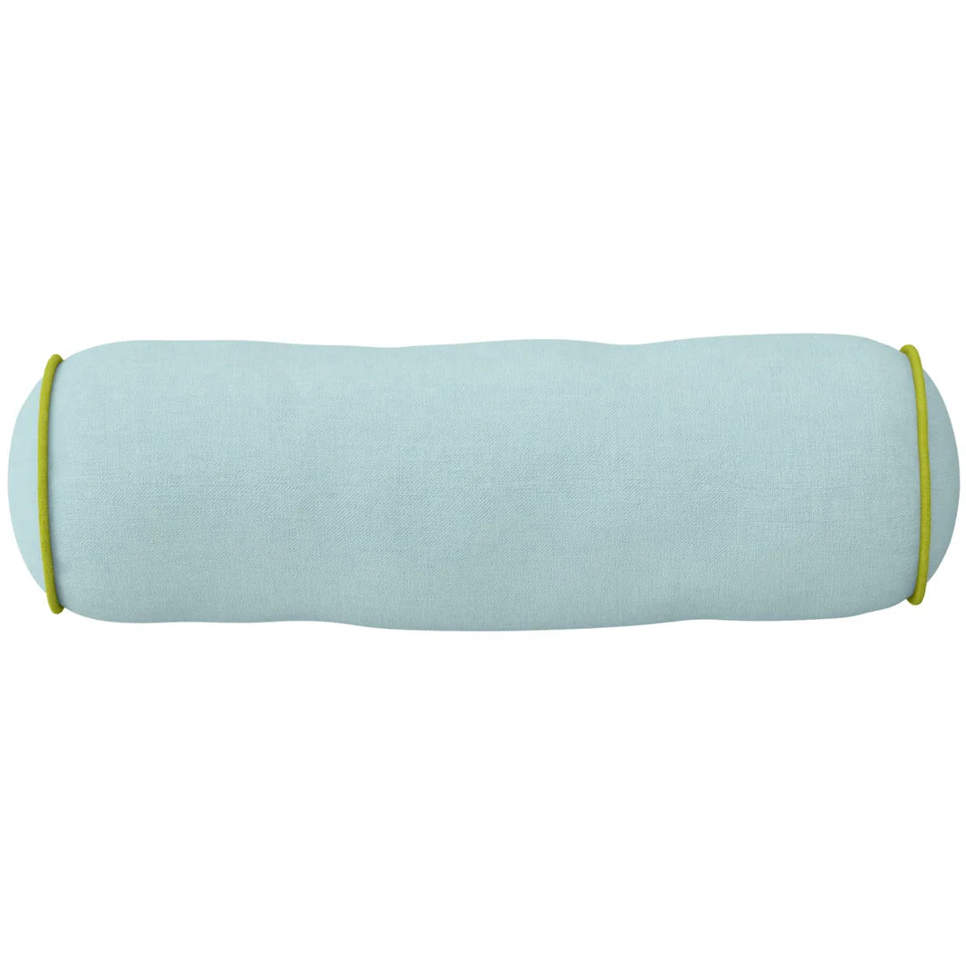 Blue/Green Two-Toned Round Bolster Pillow