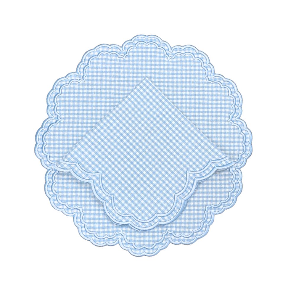 Bettina Napkin - Blue Gingham, Set of 4