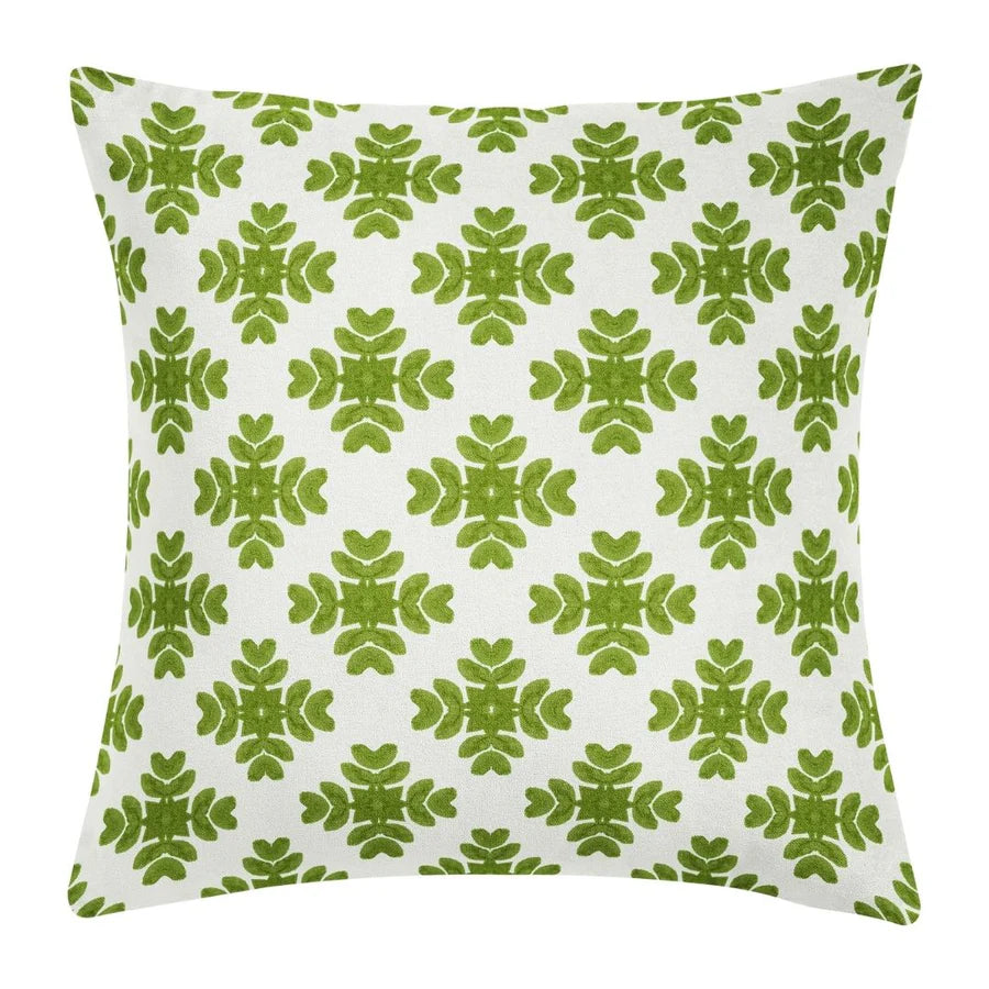 Brushstrokes Green Pillow, 22"