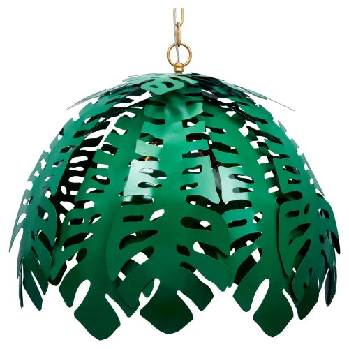 Green Tropical Leaf Chandelier