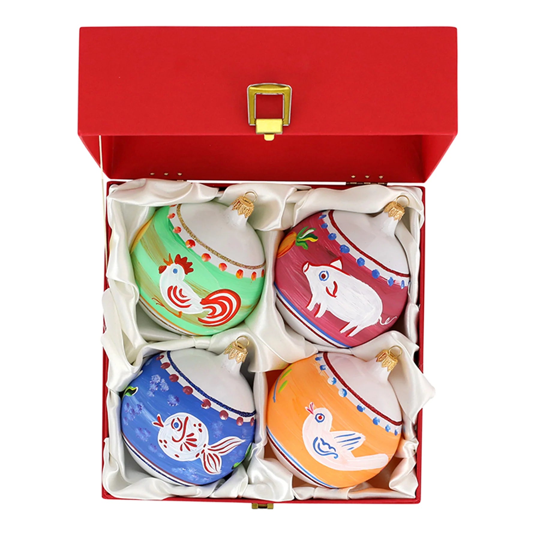 Vietri Campagna Assorted Ornaments, Set of 4