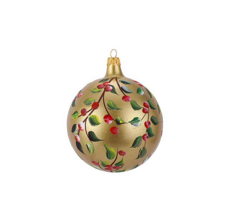 Vietri Cranberry Glass Ornament