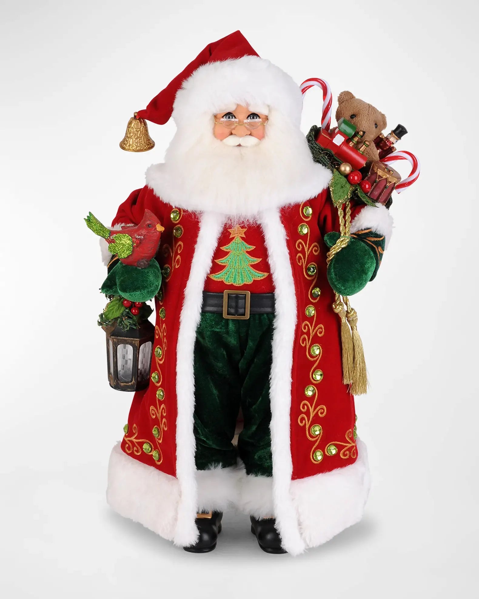 Lighted 'O' Tannebaum Santa Figure