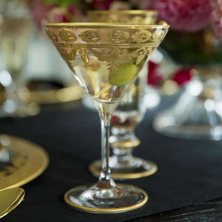 Vetro Gold Martini Glass