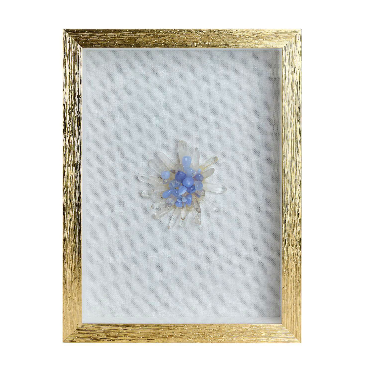 Crystal Flower Shadow Box Wall Art, Set of 4 Asst