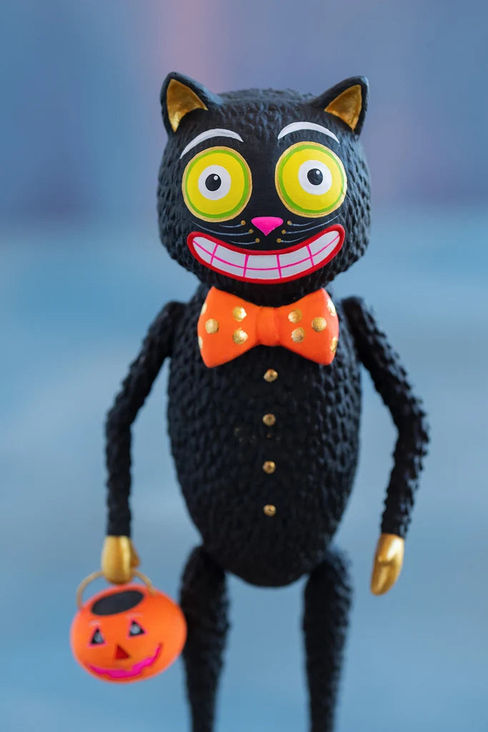 Glitterville Cat, Pumpkin Man, Spider, Pirate, Tabletop Figures