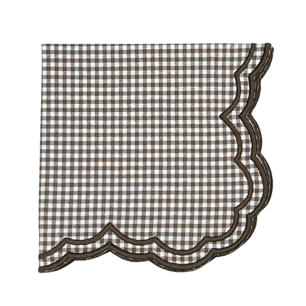 Bettina Napkin - Cocoa Gingham, Set of 4