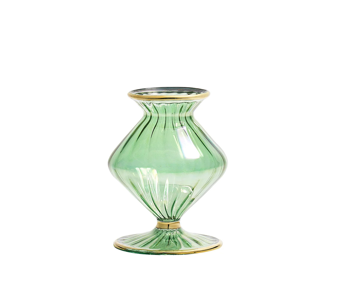 Scallop Bud Vase in Green