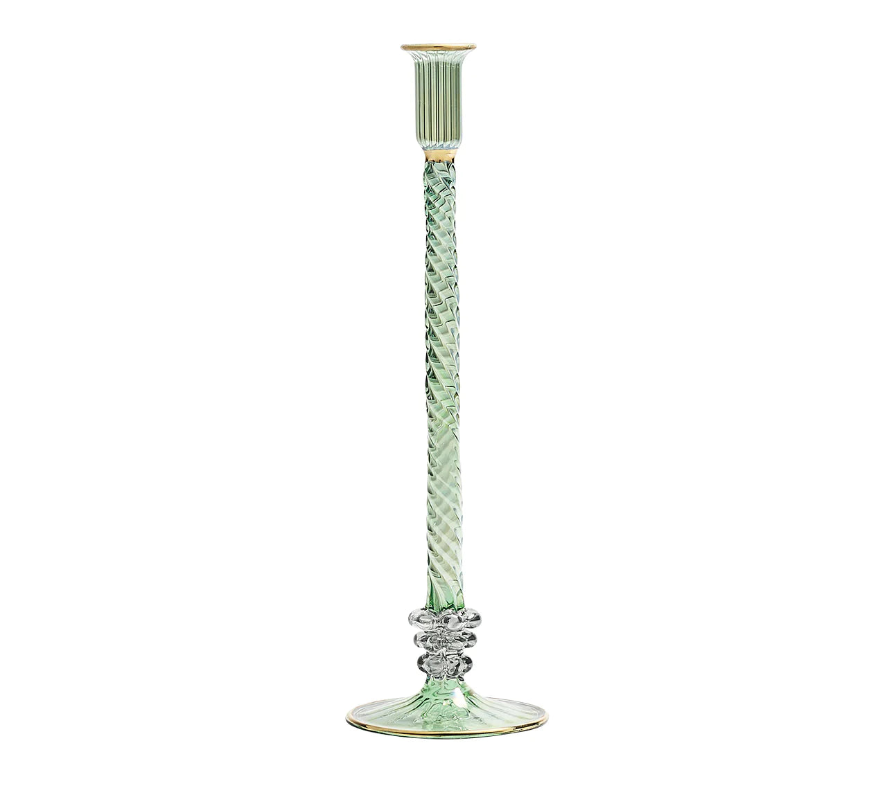 Braid Candle Holder in Green