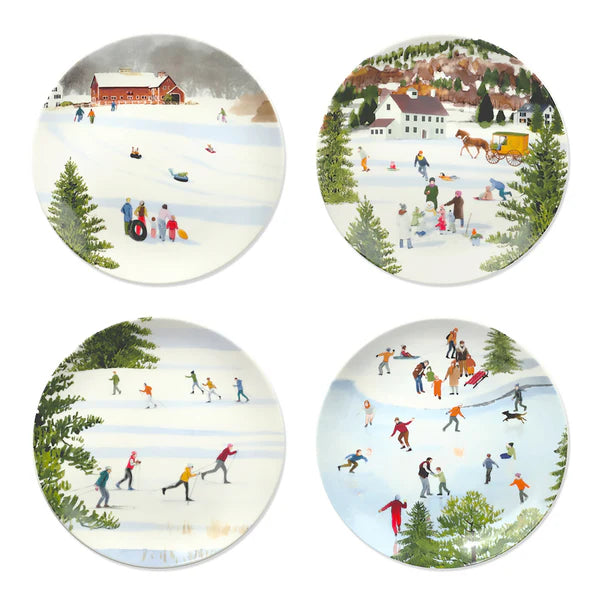 Caskata by Felix Doolittle Winter Wonderland Plates, Set of 4