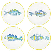 Elba's Fish Assorted Fish Salad Plates, Set of 4 Asst