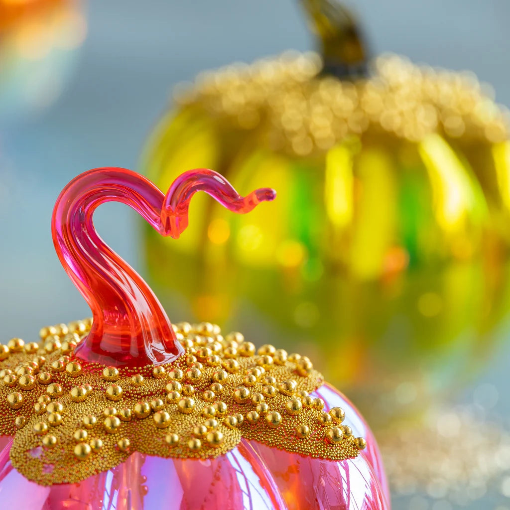 Lighted Pavé Pumpkins, 7.5"