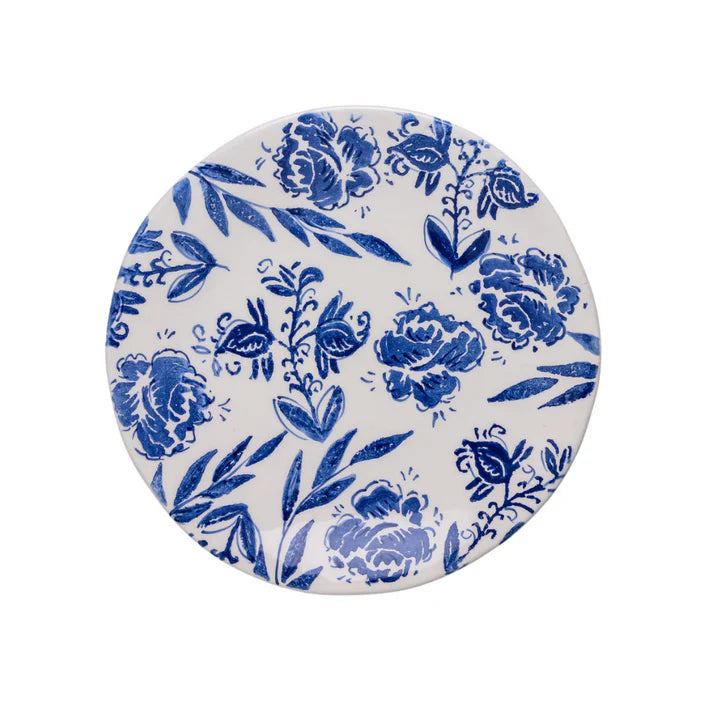 Fiori Salad Plate, Blue