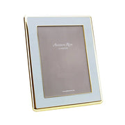 Wide, Curved Enamel Frame, Powder Blue & Gold