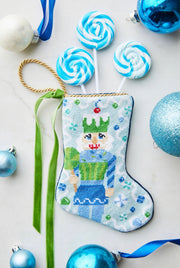 Blue Sugary Sweet Nutcracker Bauble Stocking