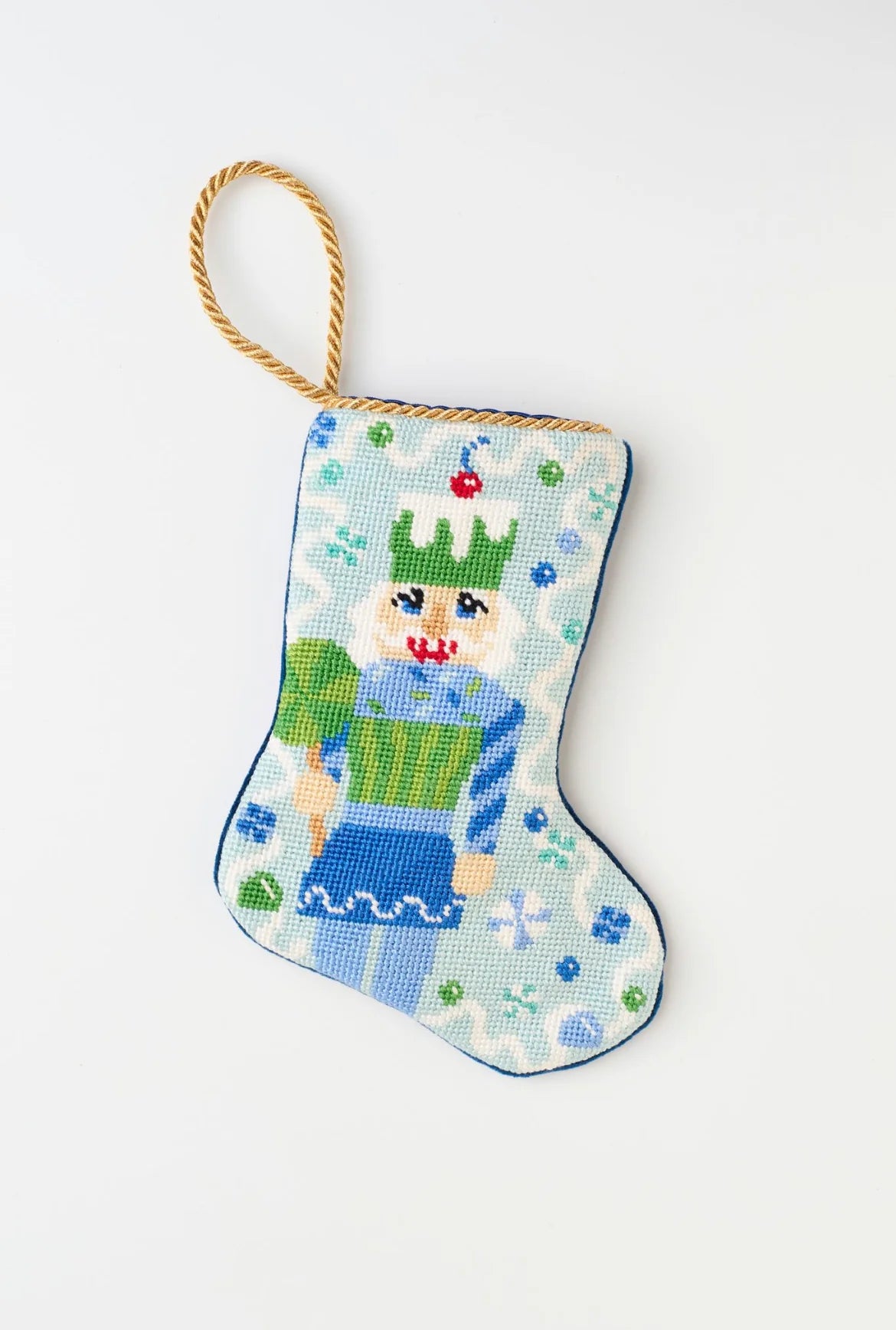 Blue Sugary Sweet Nutcracker Bauble Stocking