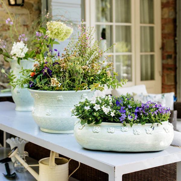 Giardino di Fiori Celadon Round Planter