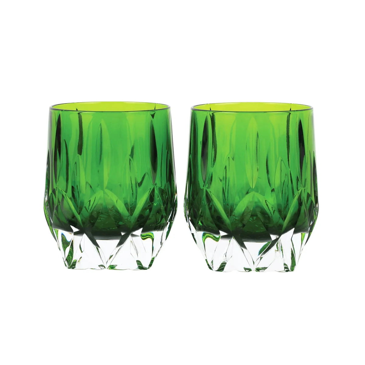 Gemma Emerald Double Old Fashioned, Set of 2