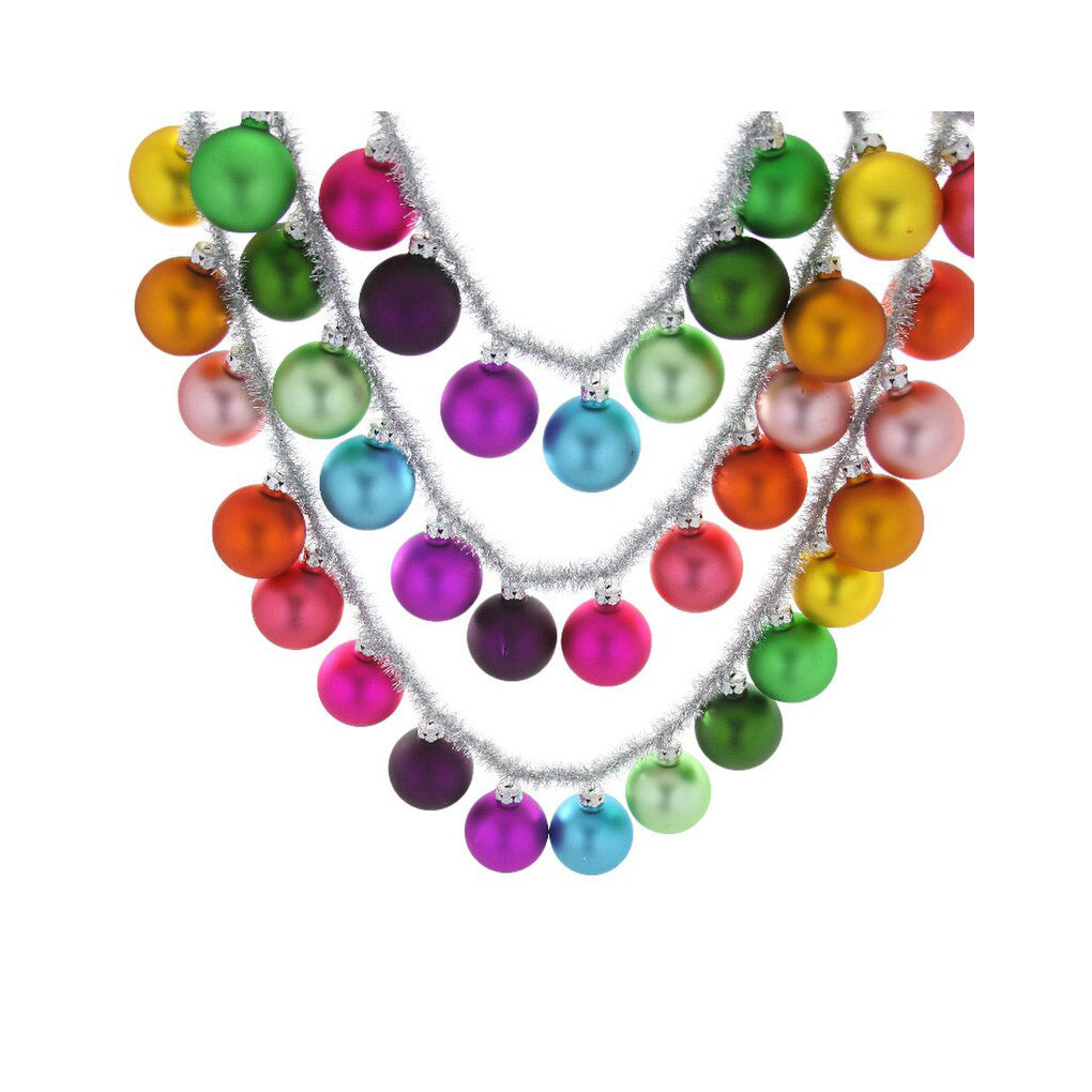 Silver Large Glass Ball Garland
