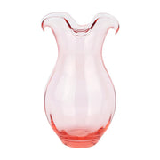 Hibiscus Glass Pink Vertical Fluted Medium Vase