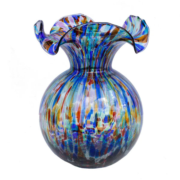 Hibiscus Glass Carnevale Medium Fluted Vase