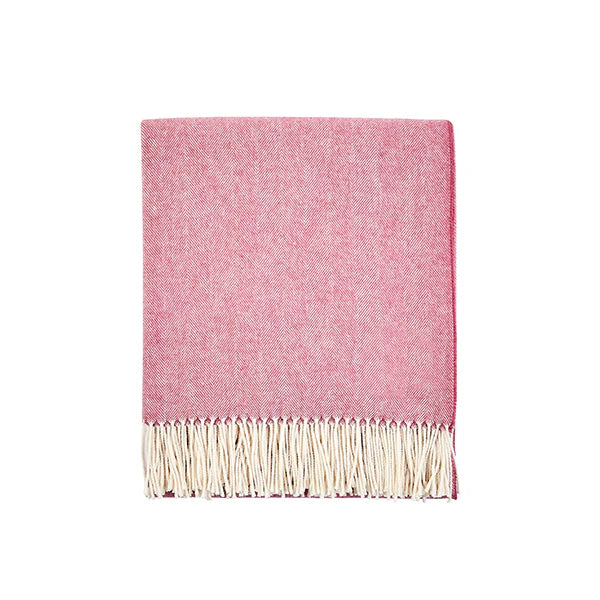 Coral Italian Herringbone Throw