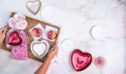 Baroque Glass Red Heart Plate