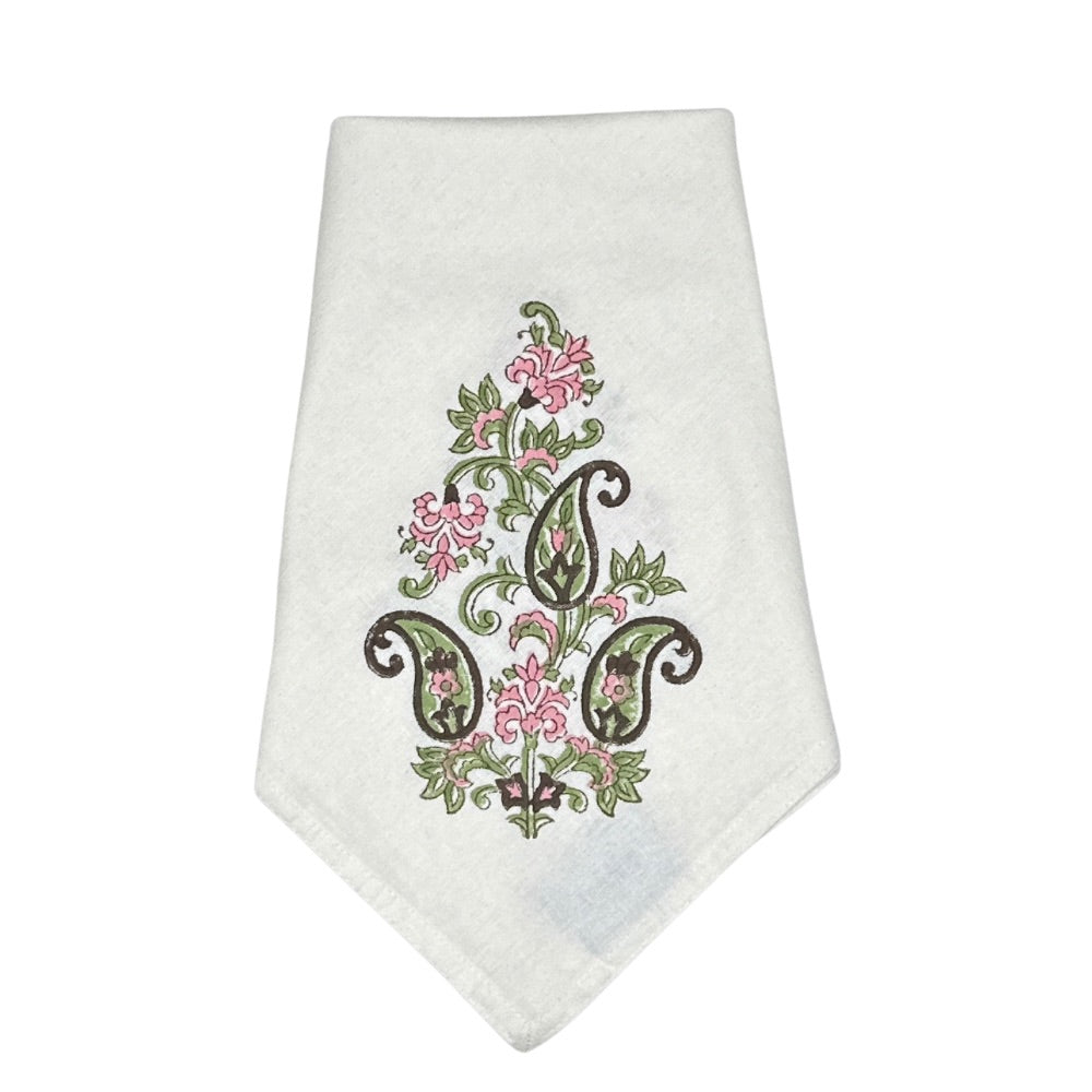 Paisley Bloom Motif Napkins, Set of 4